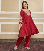 Mehrish deep red kurta set