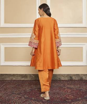 Mehrish orange kurta set 5