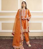 Naayab orange kurta set