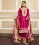Afsaana hotpink kurta set