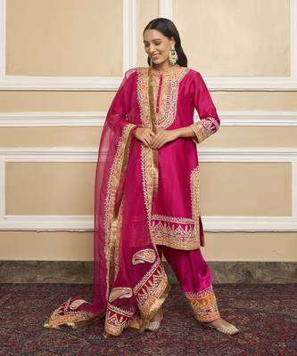 Afsaana hotpink kurta set 2