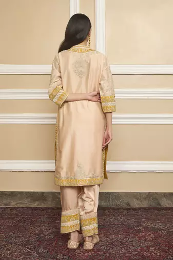 Resham rosepink kurta set
