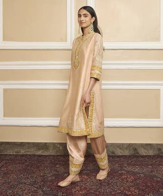 Resham rosepink kurta set 4