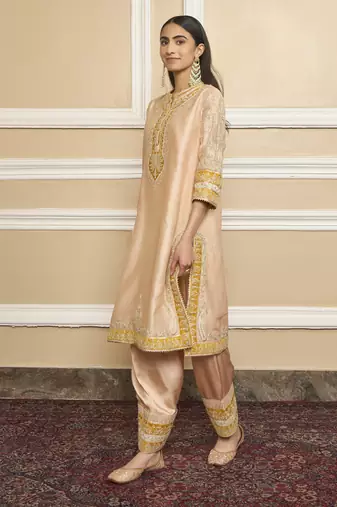 Resham rosepink kurta set