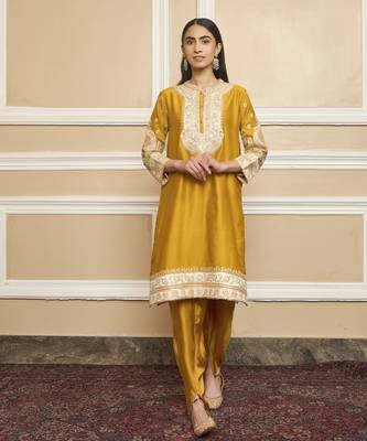 Myreen glaze mustard kurta set 1
