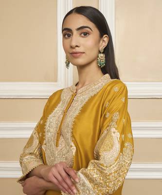 Myreen glaze mustard kurta set 2