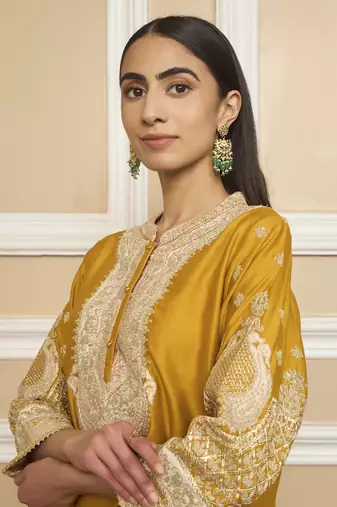 Myreen glaze mustard kurta set