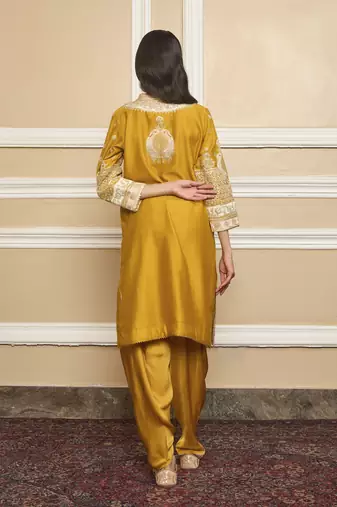 Myreen glaze mustard kurta set
