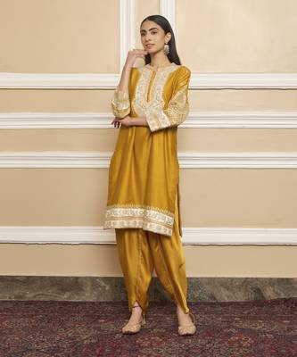 Myreen glaze mustard kurta set 4