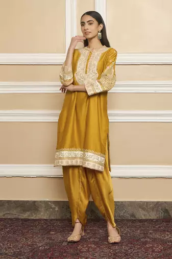 Myreen glaze mustard kurta set