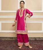 Naayab hotpink kurta set