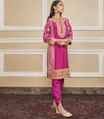 Mehnoor hotpink kurta set