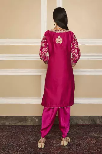 Mehnoor hotpink kurta set