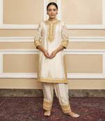 Resham daisy ivory kurta set