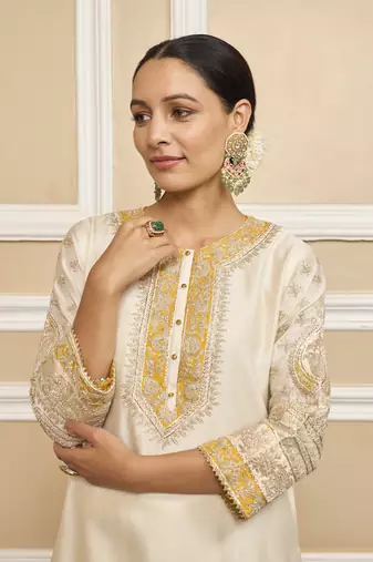 Raina daisy ivory sharara set