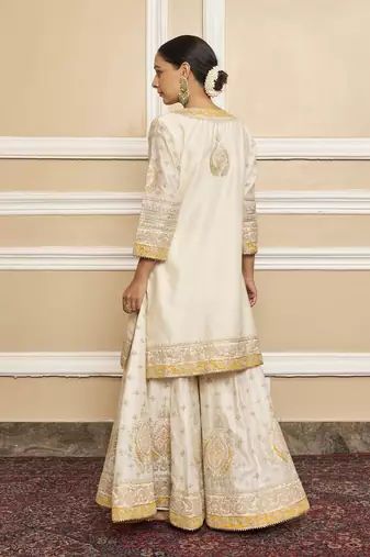 Raina daisy ivory sharara set