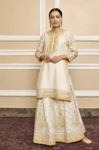 Raina daisy ivory sharara set