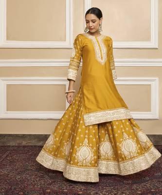Raina glaze mustard sharara set 4