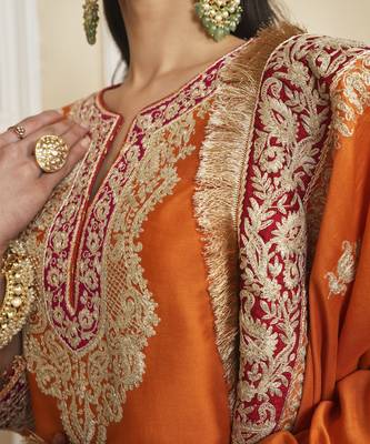 Amira orange sharara set 2