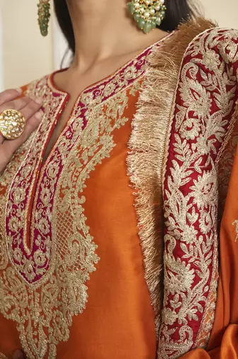Amira orange sharara set