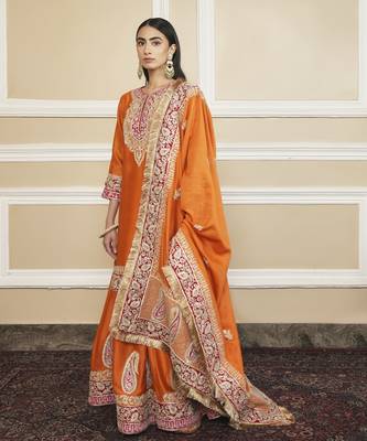 Amira orange sharara set 3