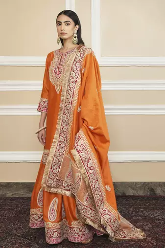 Amira orange sharara set