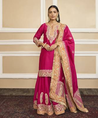 Amira hotpink sharara set 1