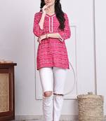 women's cotton bandhani printed tunic