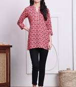 women's cotton block printed tunic