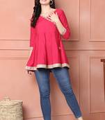 women's poly silk solid tunic