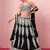black sequins georgette lehenga set choli with dupatta