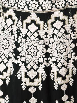 black sequins georgette lehenga set choli with dupatta 8
