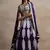 purple sequins georgette wedding lehenga set choli with dupatta with dupatta