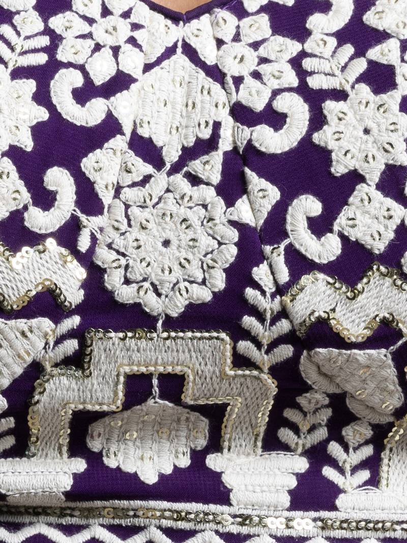 Incredible Purple Sequins Georgette Wedding Lehenga Choli With Dupatta