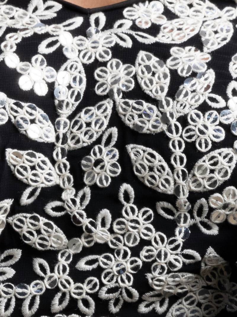 Magnetic Black Sequins Georgette Wedding Lehenga Choli With Dupatta