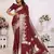 Brown kochi art silk blend with bandhej weaving saree with blouse