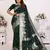 Dark green kochi art silk blend with bandhej weaving saree with blouse