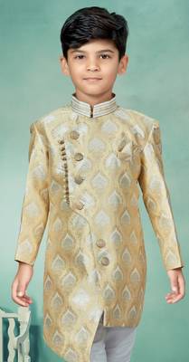 Off white  stone and thread zari work indowestern 2