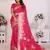 Rani pink kochi art silk blend with bandhej weaving saree with blouse