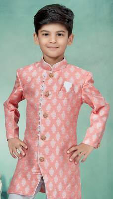 Off white thread and lesh work indowestern 2