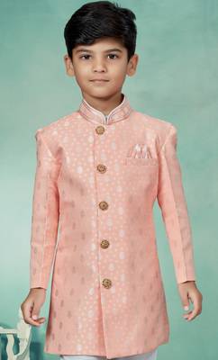 Off white thread and lesh work indowestern 2