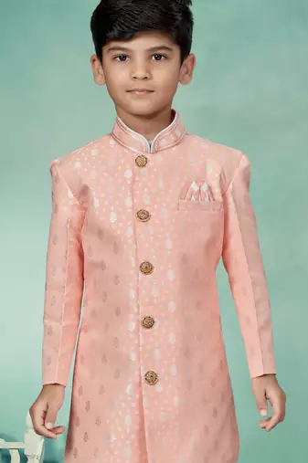 Off white thread and lesh work indowestern