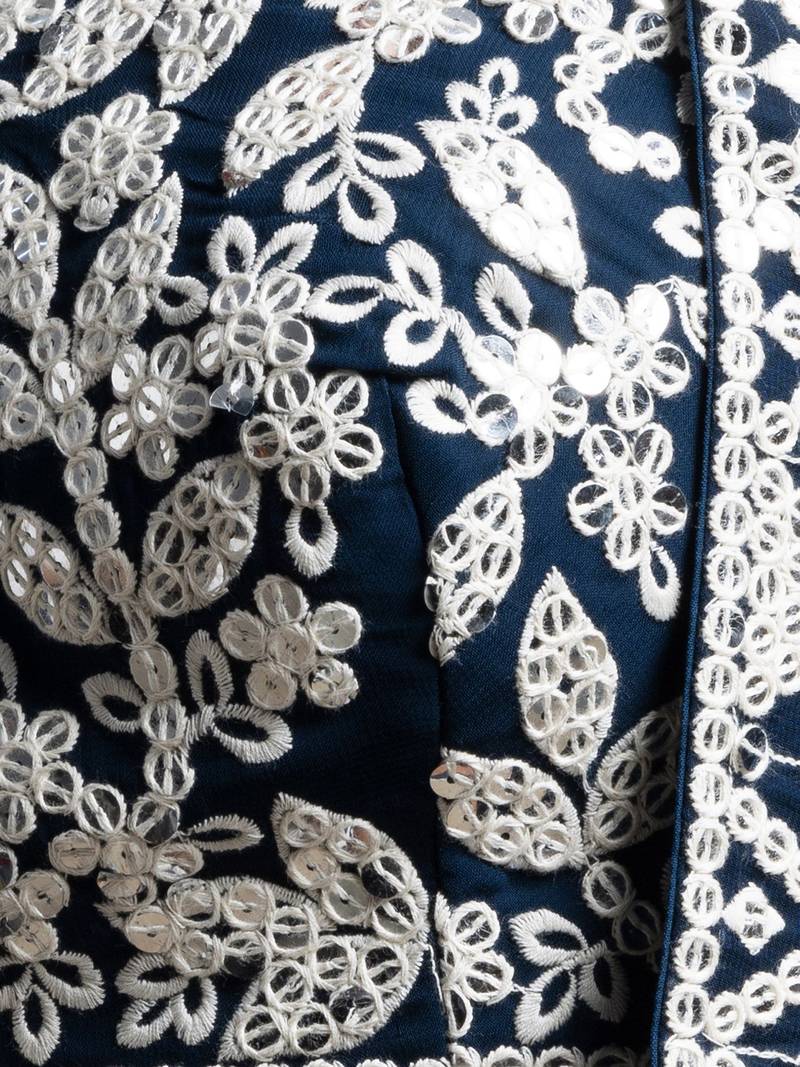 Precious Blue Sequins Georgette Wedding Lehenga Choli With Dupatta