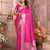 Dark pink banarasi art silk blend with beautiful gala weaving saree with blouse