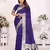 Purple banarasi art silk blend with beautiful gala weaving saree with blouse