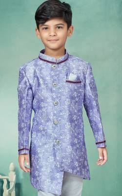 Off white flower degital printed with less work indowestern 2