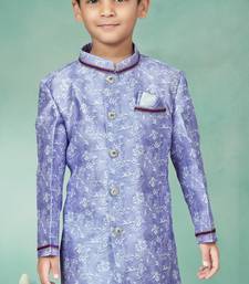 Off white flower degital printed with less work indowestern