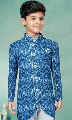 Off white  degital printed with less work indowestern 2