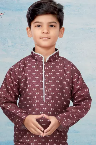 Off white printed kurta pajama