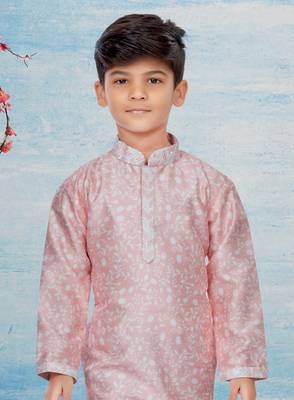 Off white flower printed kurta pajama 2